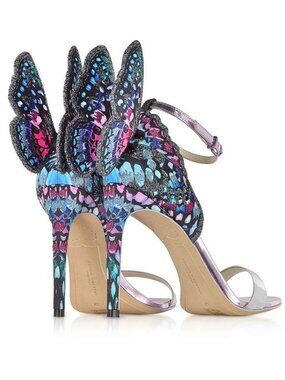 Sophia Webster Silver and Blue Chiara Embroidery Sandals Size EU 37 b180e